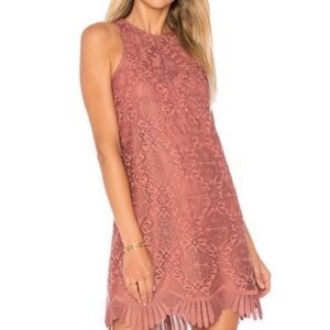 Lovers and friends caspian lace shift dress mauve